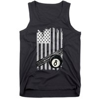 American Flag Pool Table Billiard 8 Ball Wear Tank Top