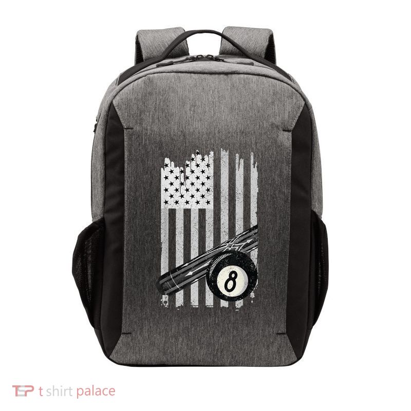 American Flag Pool Table Billiard 8 Ball Wear Vector Backpack
