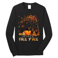 Autumn Fall Pumpkin Truck Thanksgiving Doberman Dog Long Sleeve Shirt