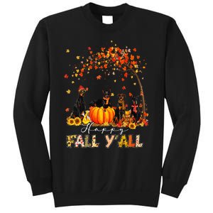 Autumn Fall Pumpkin Truck Thanksgiving Doberman Dog Sweatshirt