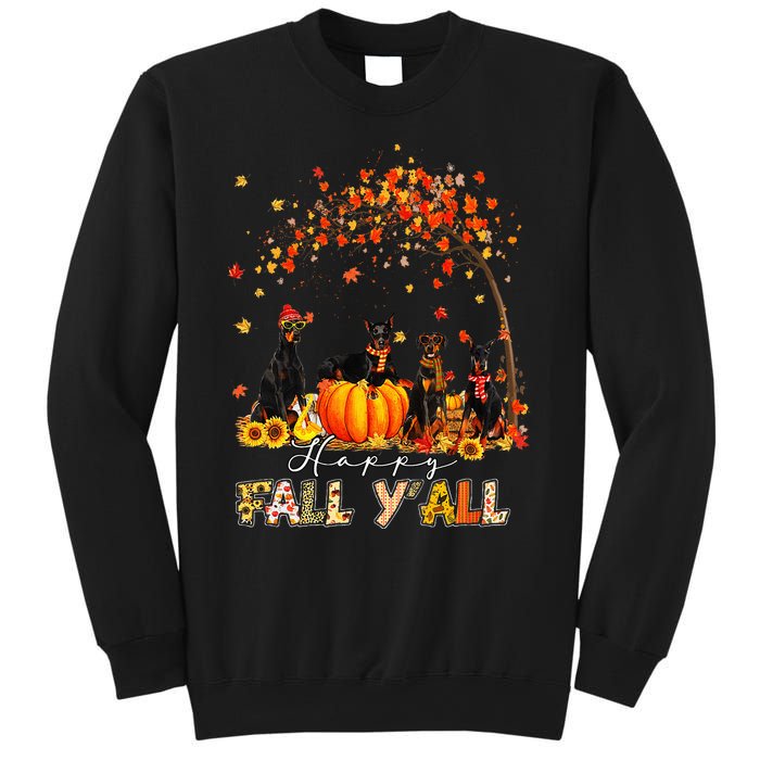 Autumn Fall Pumpkin Truck Thanksgiving Doberman Dog Sweatshirt