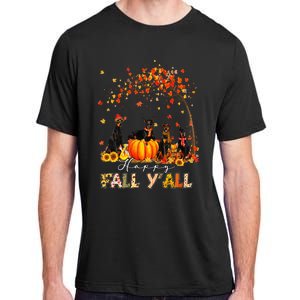 Autumn Fall Pumpkin Truck Thanksgiving Doberman Dog Adult ChromaSoft Performance T-Shirt