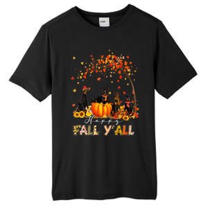 Autumn Fall Pumpkin Truck Thanksgiving Doberman Dog Tall Fusion ChromaSoft Performance T-Shirt