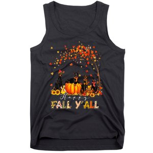 Autumn Fall Pumpkin Truck Thanksgiving Doberman Dog Tank Top