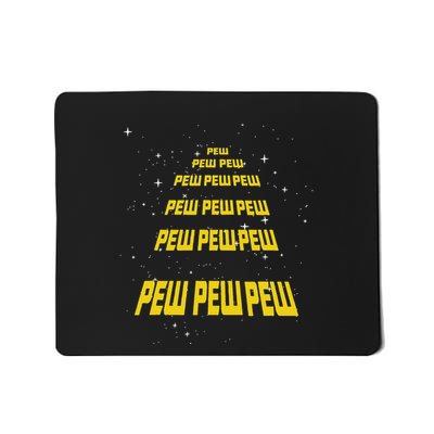 Awesome Funny Pew Pew Wars Parody Mousepad