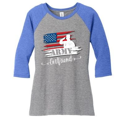 Army Friend Proud Us Military Army Cool Gift Women's Tri-Blend 3/4-Sleeve Raglan Shirt