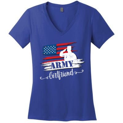 Army Friend Proud Us Military Army Cool Gift Women's V-Neck T-Shirt