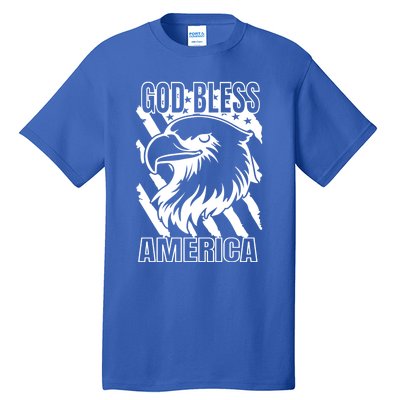 American Flag Patriotic Eagle God Bless America Gift Tall T-Shirt