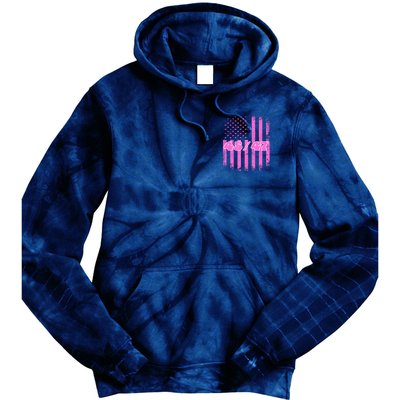 American Flag Pink 45 47 Tie Dye Hoodie