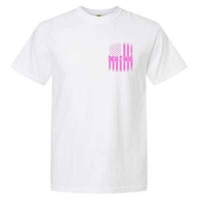 American Flag Pink 45 47 Garment-Dyed Heavyweight T-Shirt