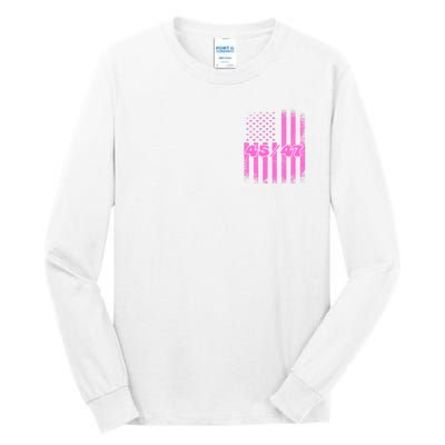 American Flag Pink 45 47 Tall Long Sleeve T-Shirt