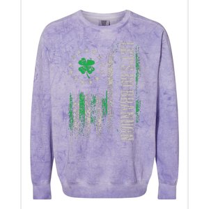 American Flag Patriots Lets Go Brandon St Patricks Day Colorblast Crewneck Sweatshirt