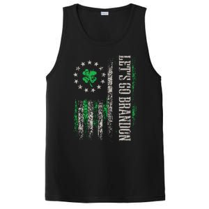 American Flag Patriots Lets Go Brandon St Patricks Day PosiCharge Competitor Tank