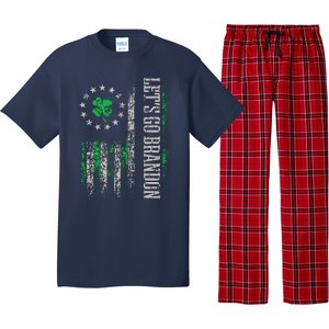 American Flag Patriots Lets Go Brandon St Patricks Day Pajama Set