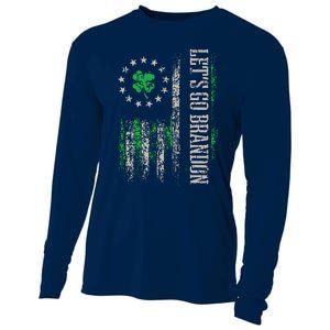 American Flag Patriots Lets Go Brandon St Patricks Day Cooling Performance Long Sleeve Crew