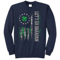 American Flag Patriots Lets Go Brandon St Patricks Day Tall Sweatshirt