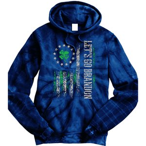 American Flag Patriots Lets Go Brandon St Patricks Day Tie Dye Hoodie