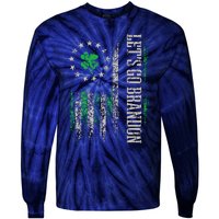 American Flag Patriots Lets Go Brandon St Patricks Day Tie-Dye Long Sleeve Shirt