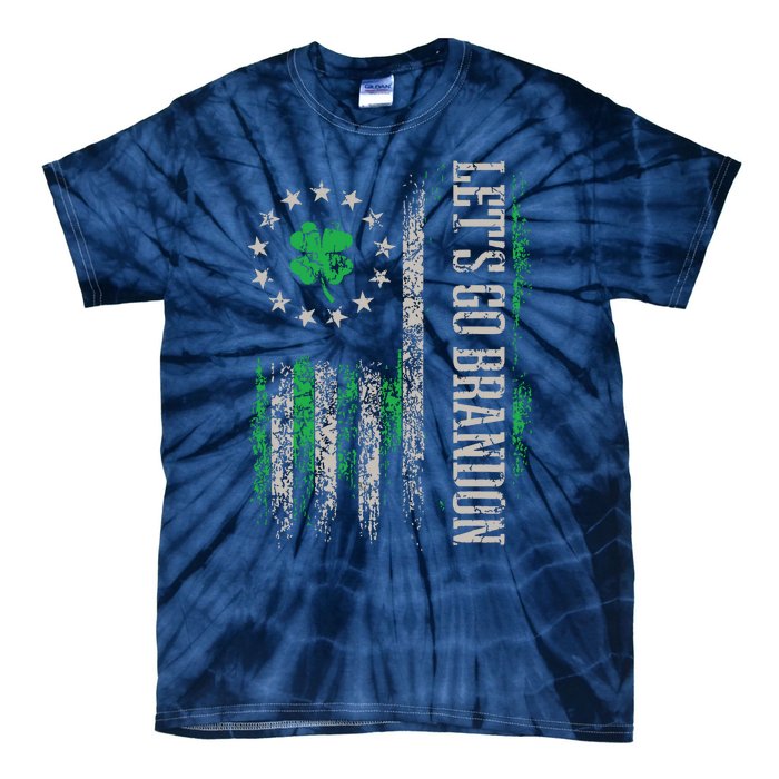 American Flag Patriots Lets Go Brandon St Patricks Day Tie-Dye T-Shirt