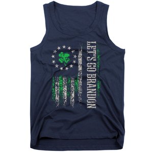 American Flag Patriots Lets Go Brandon St Patricks Day Tank Top