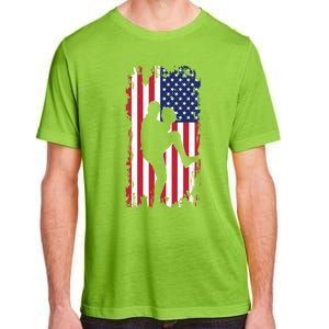 American Flag Pitcher Baseball Apparel Great Gift Baseball Gift Adult ChromaSoft Performance T-Shirt