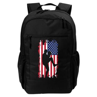 American Flag Pitcher Baseball Apparel Great Gift Baseball Gift Backpack