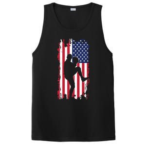 American Flag Pitcher Baseball Apparel Great Gift Baseball Gift PosiCharge Competitor Tank