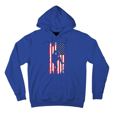 American Flag Pitcher Baseball Apparel Great Gift Baseball Gift Hoodie