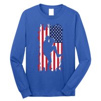 American Flag Pitcher Baseball Apparel Great Gift Baseball Gift Long Sleeve Shirt