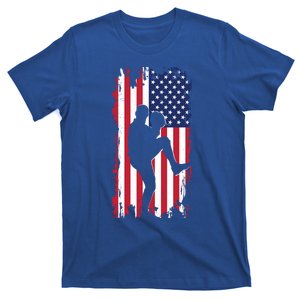 American Flag Pitcher Baseball Apparel Great Gift Baseball Gift T-Shirt