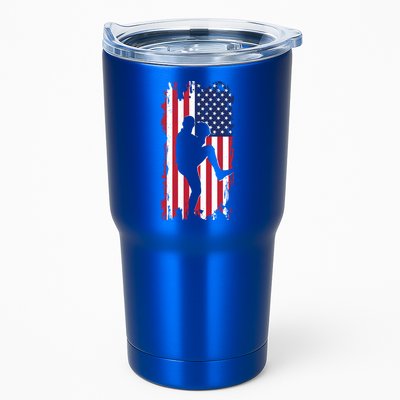 American Flag Pitcher Baseball Apparel Great Gift Baseball Gift Tumbler