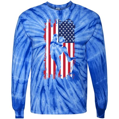 American Flag Pitcher Baseball Apparel Great Gift Baseball Gift Tie-Dye Long Sleeve Shirt