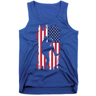 American Flag Pitcher Baseball Apparel Great Gift Baseball Gift Tank Top