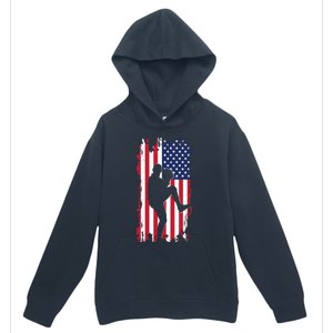 American Flag Pitcher Baseball Apparel Great Gift Baseball Gift Urban Pullover Hoodie