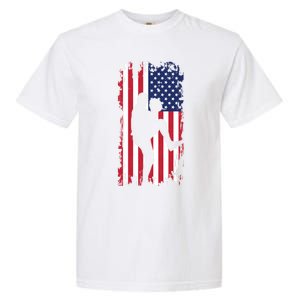 American Flag Pitcher Baseball Apparel Great Gift Baseball Gift Garment-Dyed Heavyweight T-Shirt