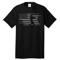 American Flag Pitcher Baseball Apparel funny sport Tall T-Shirt