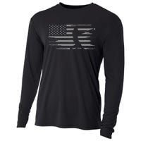 American Flag Pitcher Baseball Apparel funny sport Cooling Performance Long Sleeve Crew