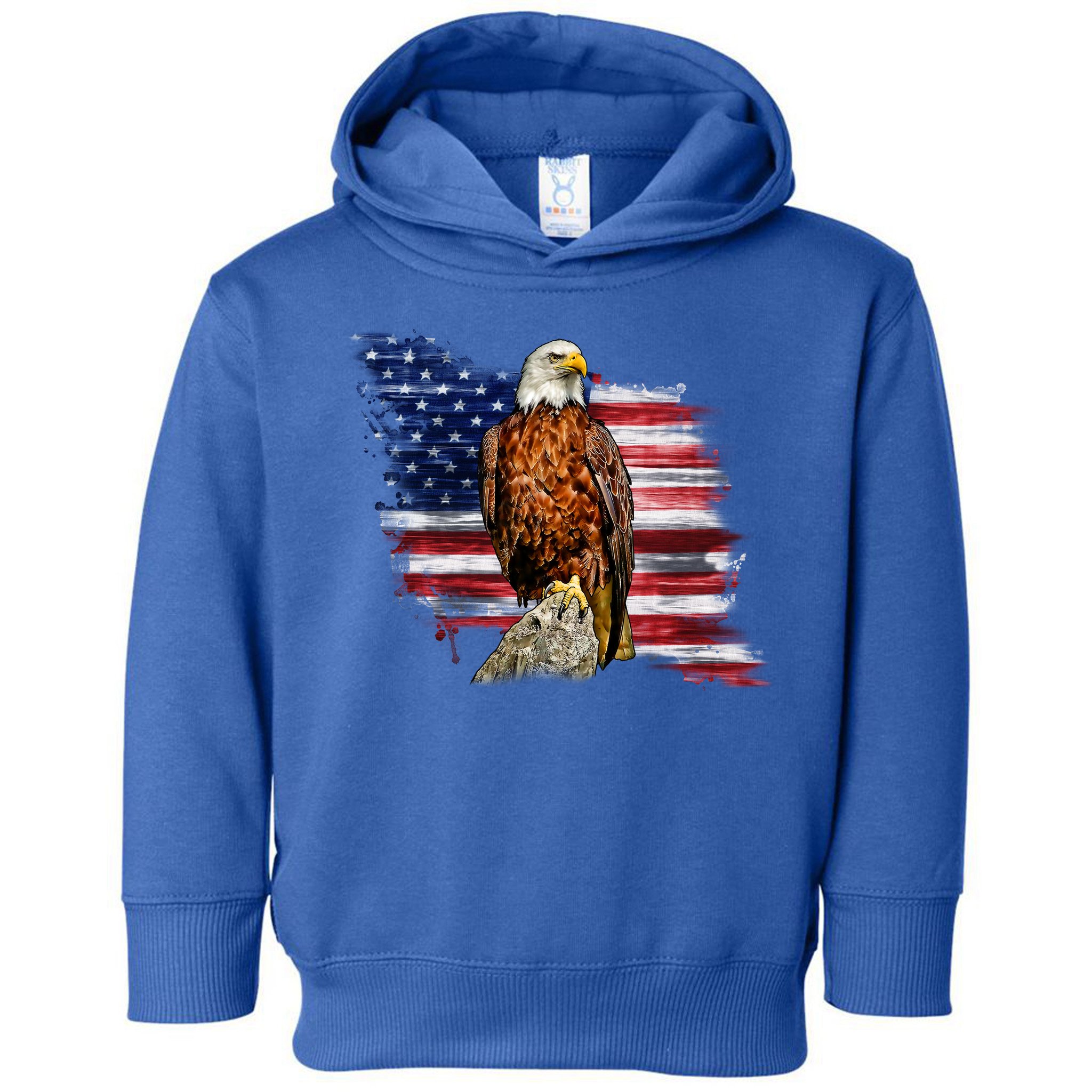 American Flag Patriotic Eagle Vintage Toddler Hoodie