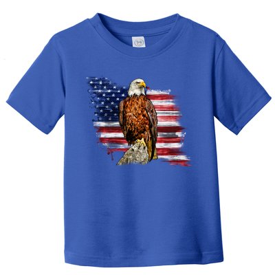 American Flag Patriotic Eagle Vintage Toddler T-Shirt