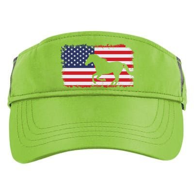 American Flag Patriotic Horse Horseback Riding Gift Adult Drive Performance Visor