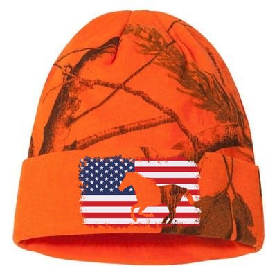 American Flag Patriotic Horse Horseback Riding Gift Kati Licensed 12" Camo Beanie