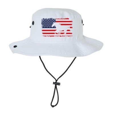 American Flag Patriotic Horse Horseback Riding Gift Legacy Cool Fit Booney Bucket Hat