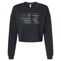 American Flag Pitcher Baseball Apparel funny sport Cropped Pullover Crew