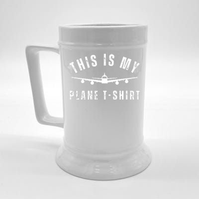 Airplane Funny Pilot Aviation Flight Gift Beer Stein