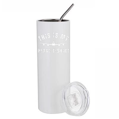 Airplane Funny Pilot Aviation Flight Gift Stainless Steel Tumbler