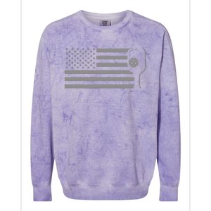 American Flag Pickleball Colorblast Crewneck Sweatshirt