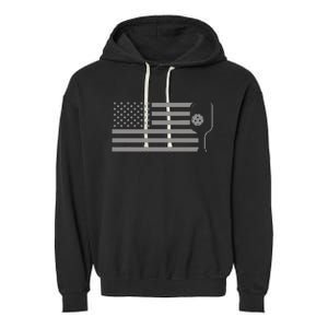 American Flag Pickleball Garment-Dyed Fleece Hoodie