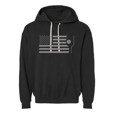 American Flag Pickleball Garment-Dyed Fleece Hoodie