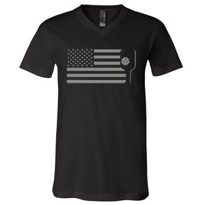 American Flag Pickleball V-Neck T-Shirt