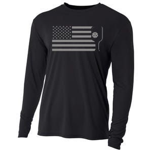 American Flag Pickleball Cooling Performance Long Sleeve Crew